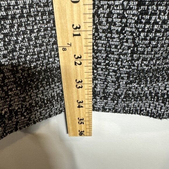 CALVIN KLEIN Gray 3/4 Bell Sleeve Houndstooth Dress Knee Length Women Size 2 - Picture 6 of 7